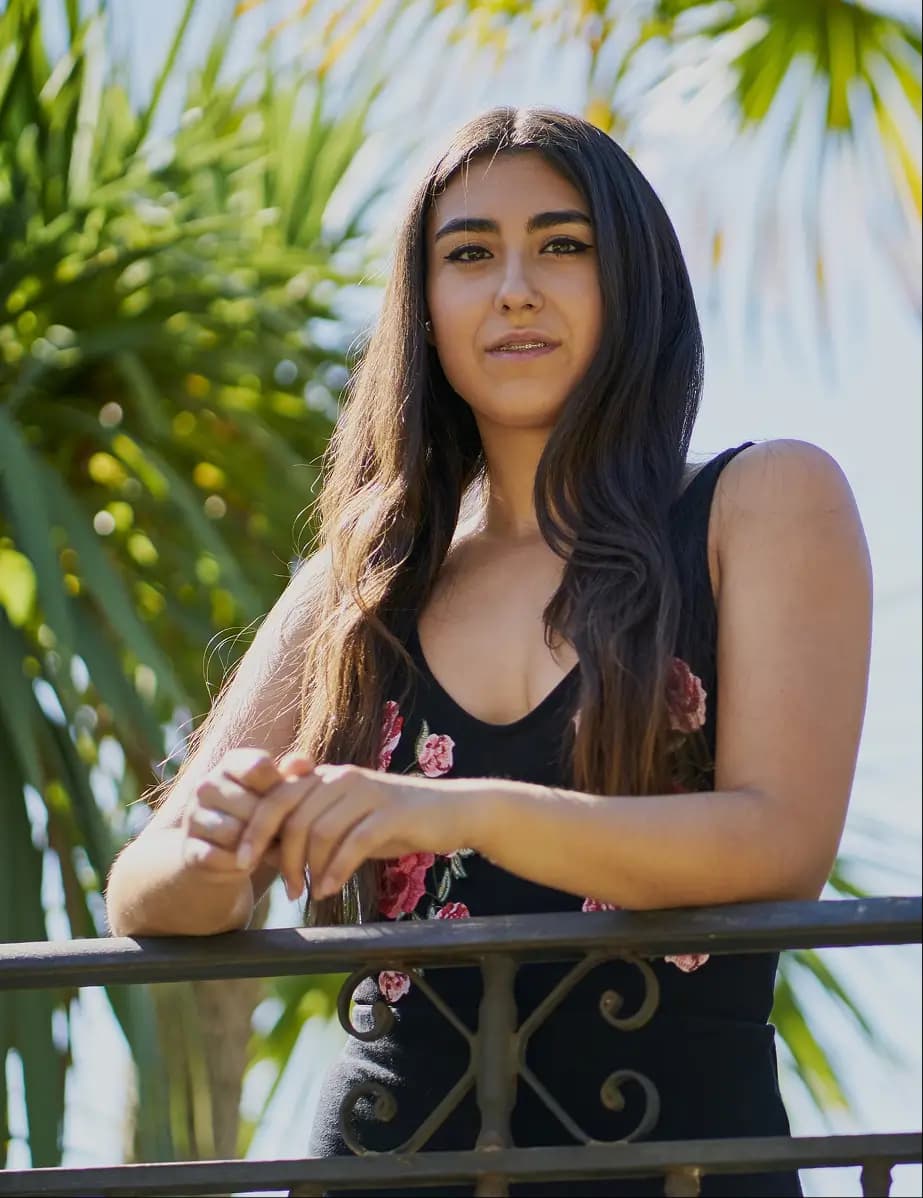 Woman sitting on bench