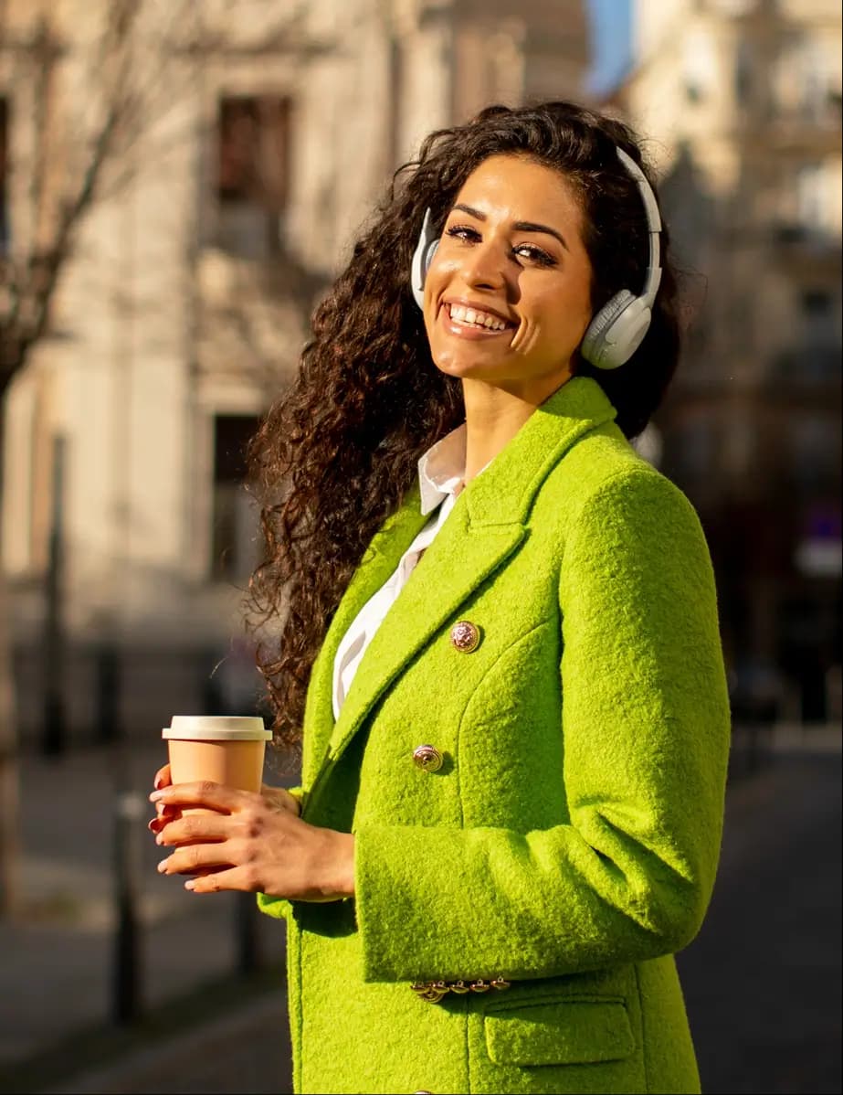 Woman in profile view